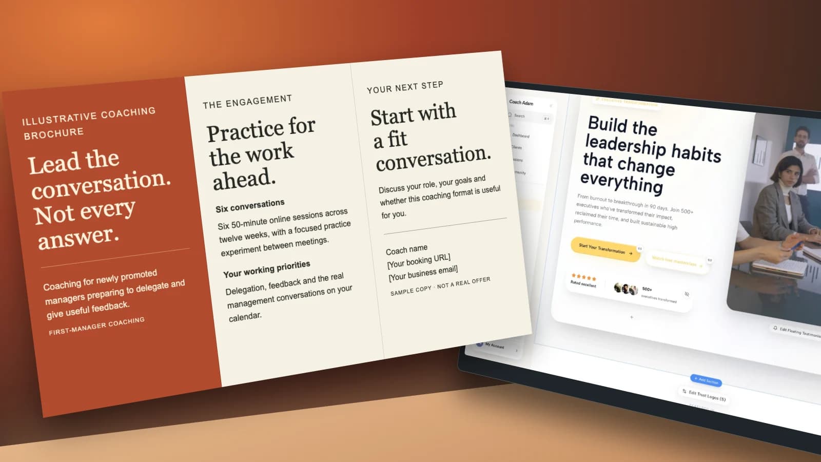 Coaching Brochure Template: 7 Sections and a Filled Example