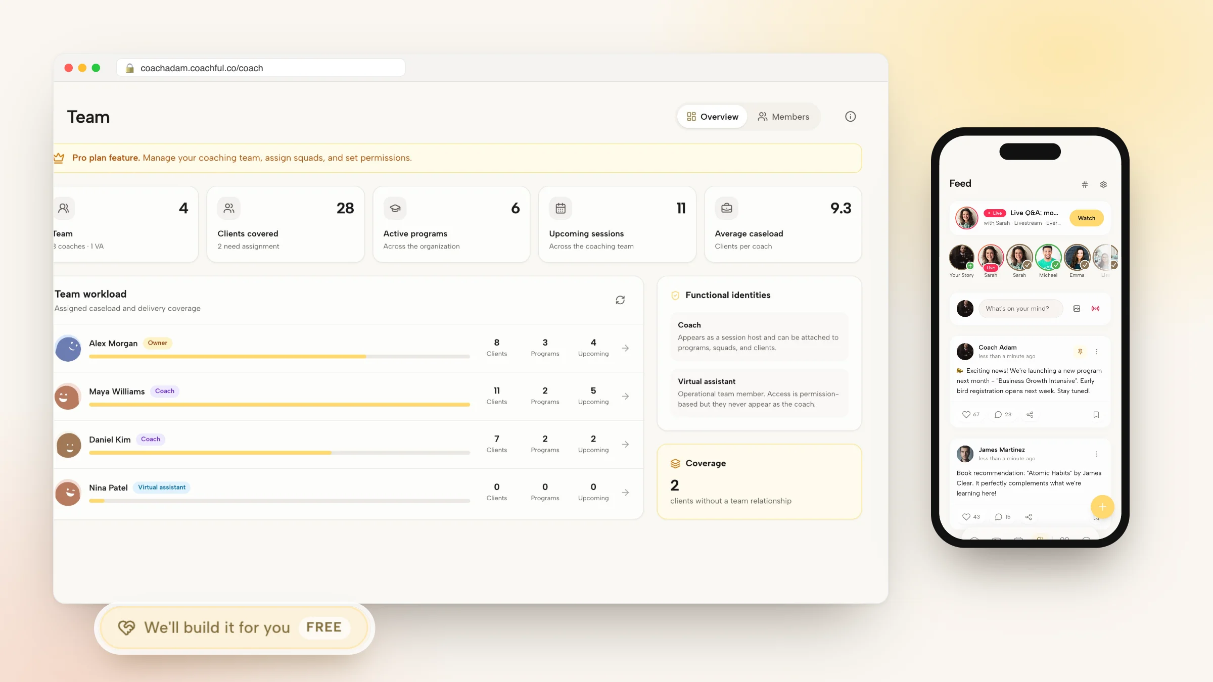 Coaching Software for Small Teams of 2 to 10 Coaches