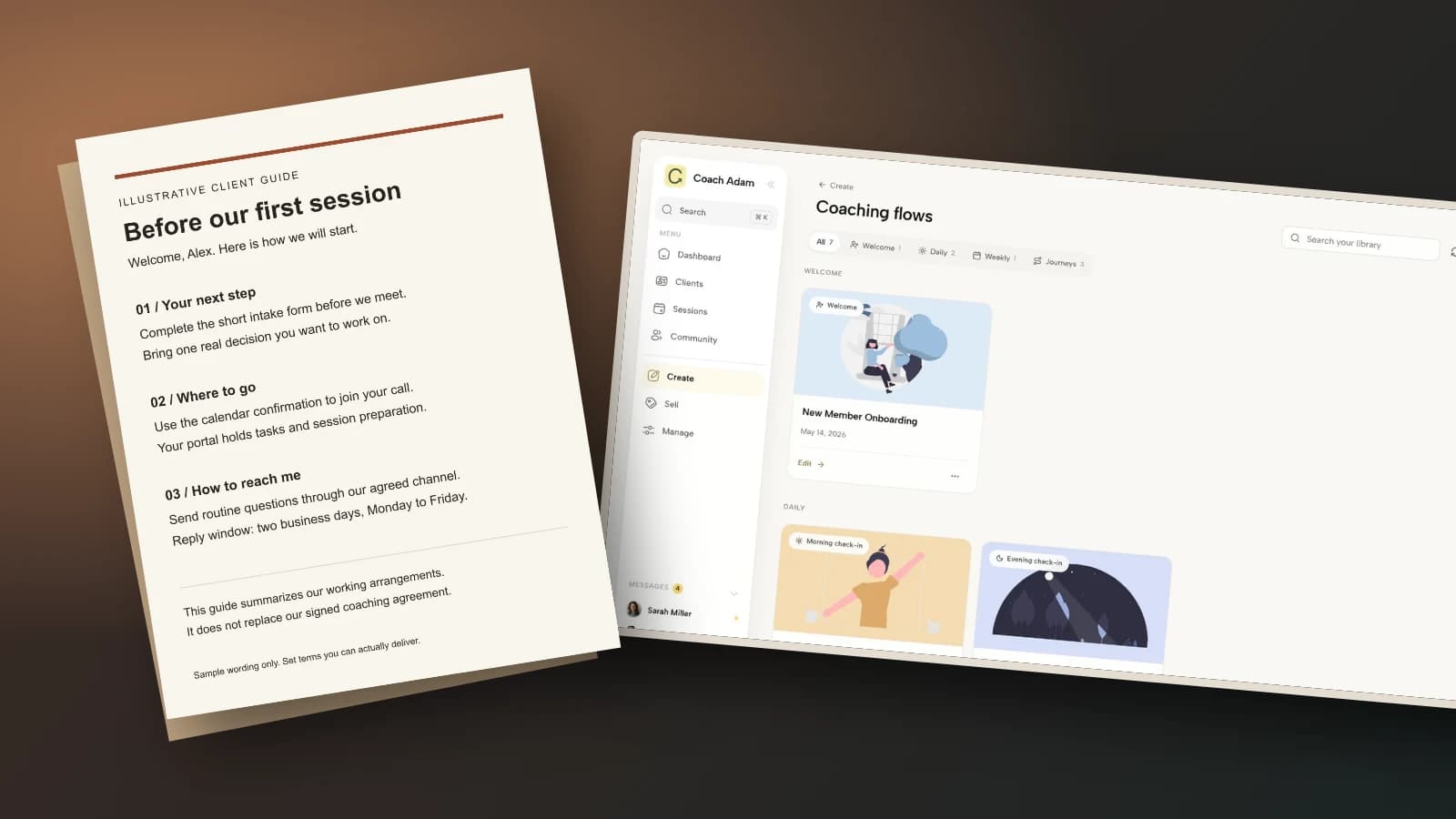 Coaching Welcome Packet: 7 Sections and a Copyable Template