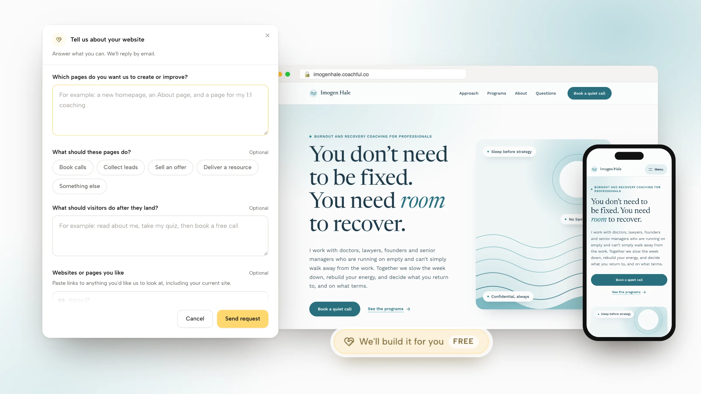 Done for You Coaching Website: Agency, DIY or Free Build
