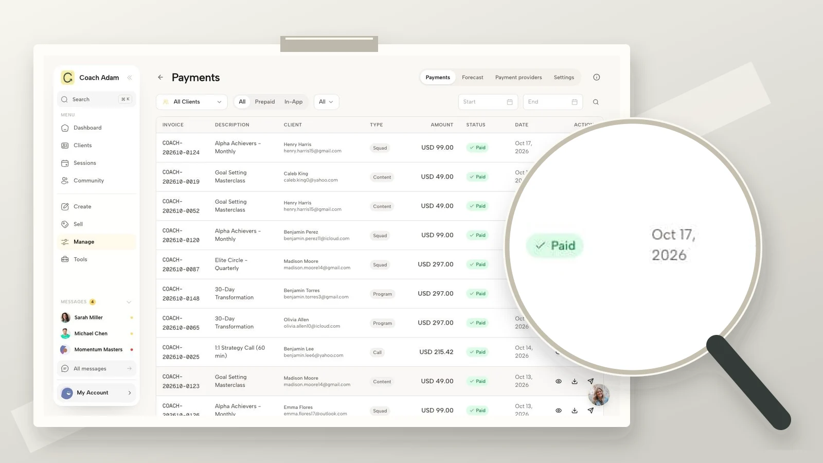 Coaching Payment Receipt Template: Example and 7 Checks