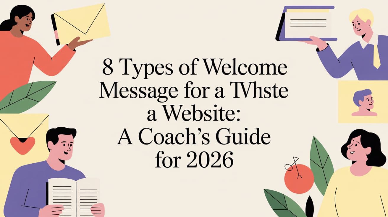 8 Types of Welcome Message for a Website: A Coach's Guide for 2026