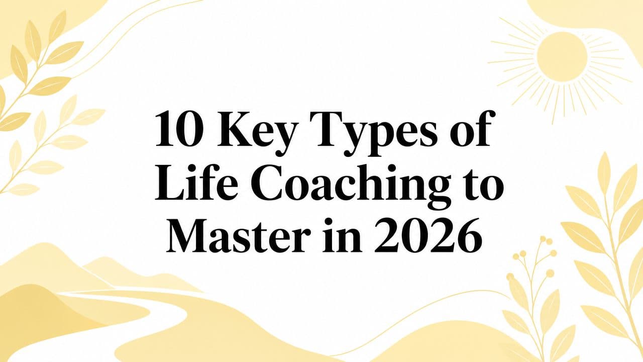 10 Key Types of Life Coaching to Master in 2026