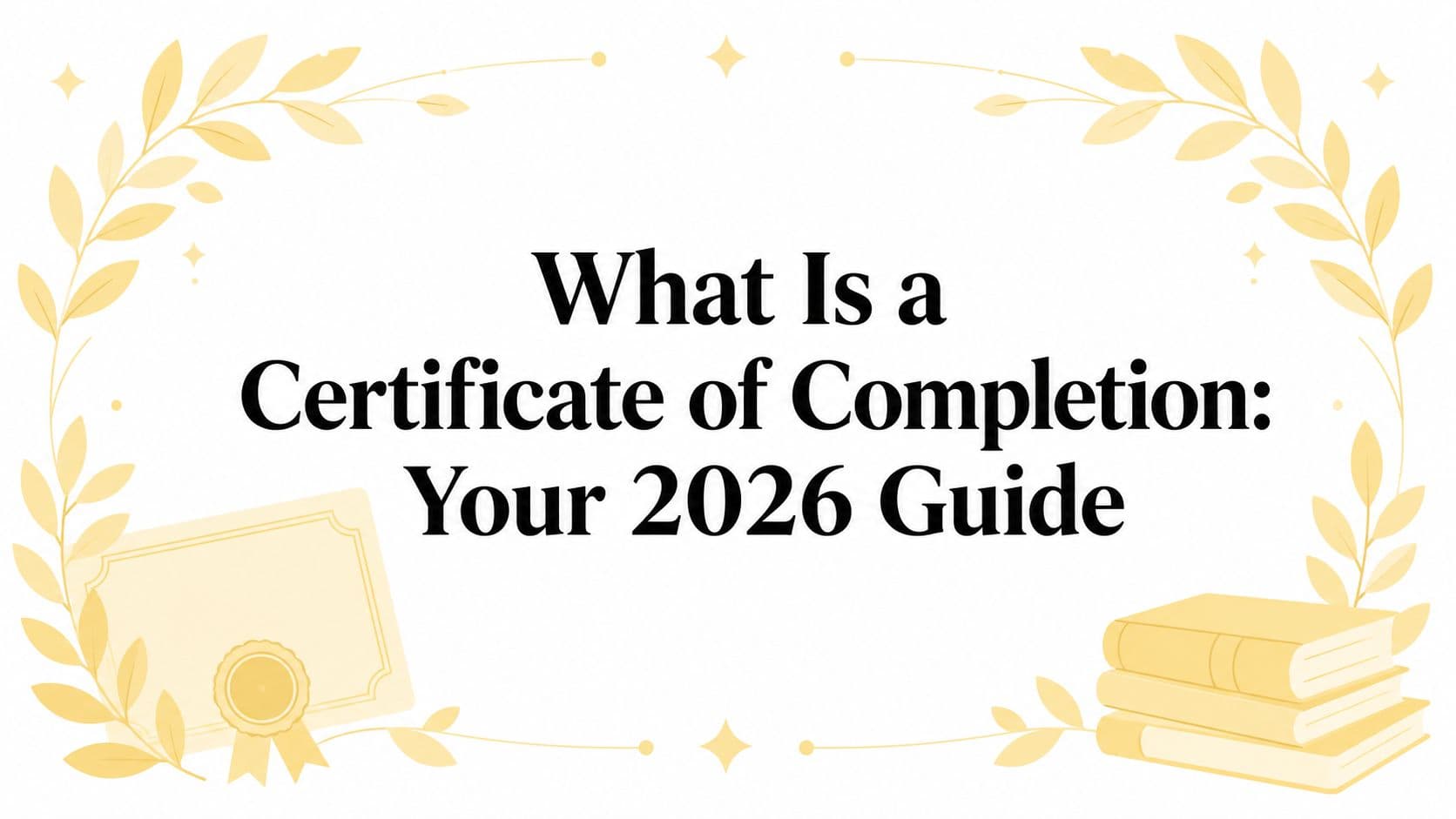 What Is a Certificate of Completion: Your 2026 Guide