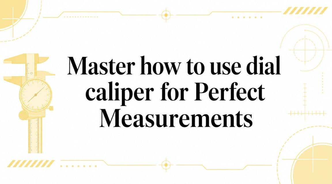 Master how to use dial caliper for Perfect Measurements