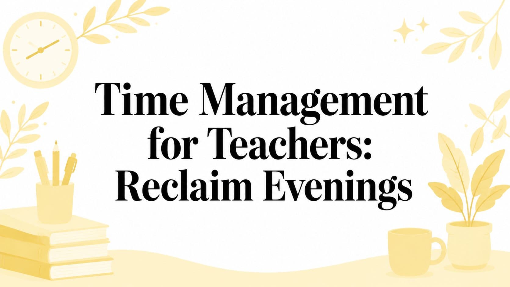 Time Management for Teachers: Reclaim Evenings