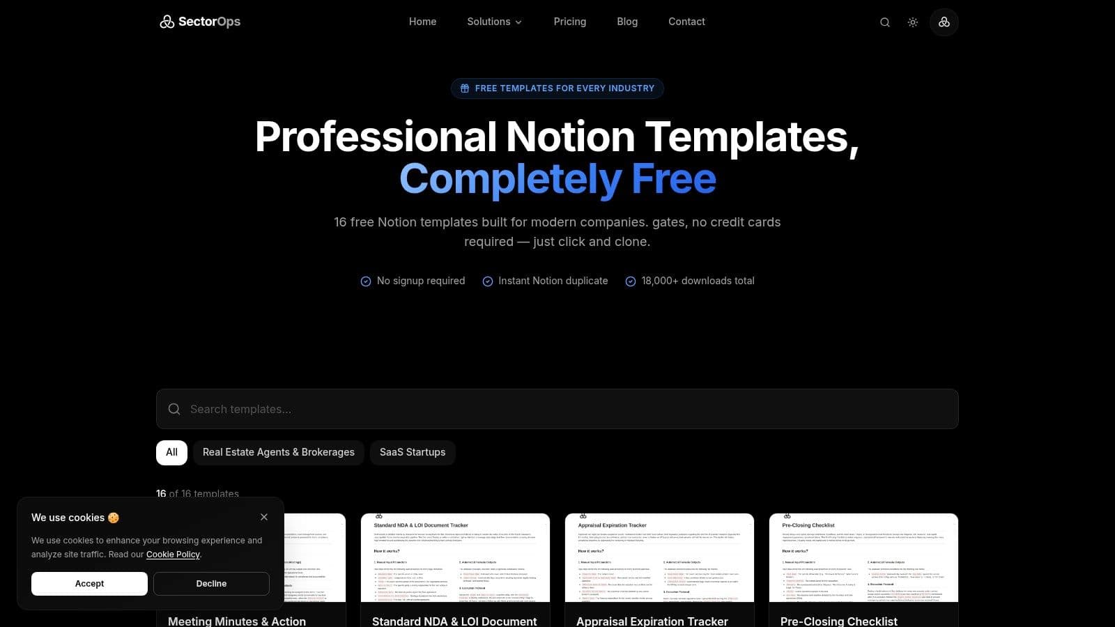 SectorOps — Free Agency Client Onboarding Checklist (Notion)