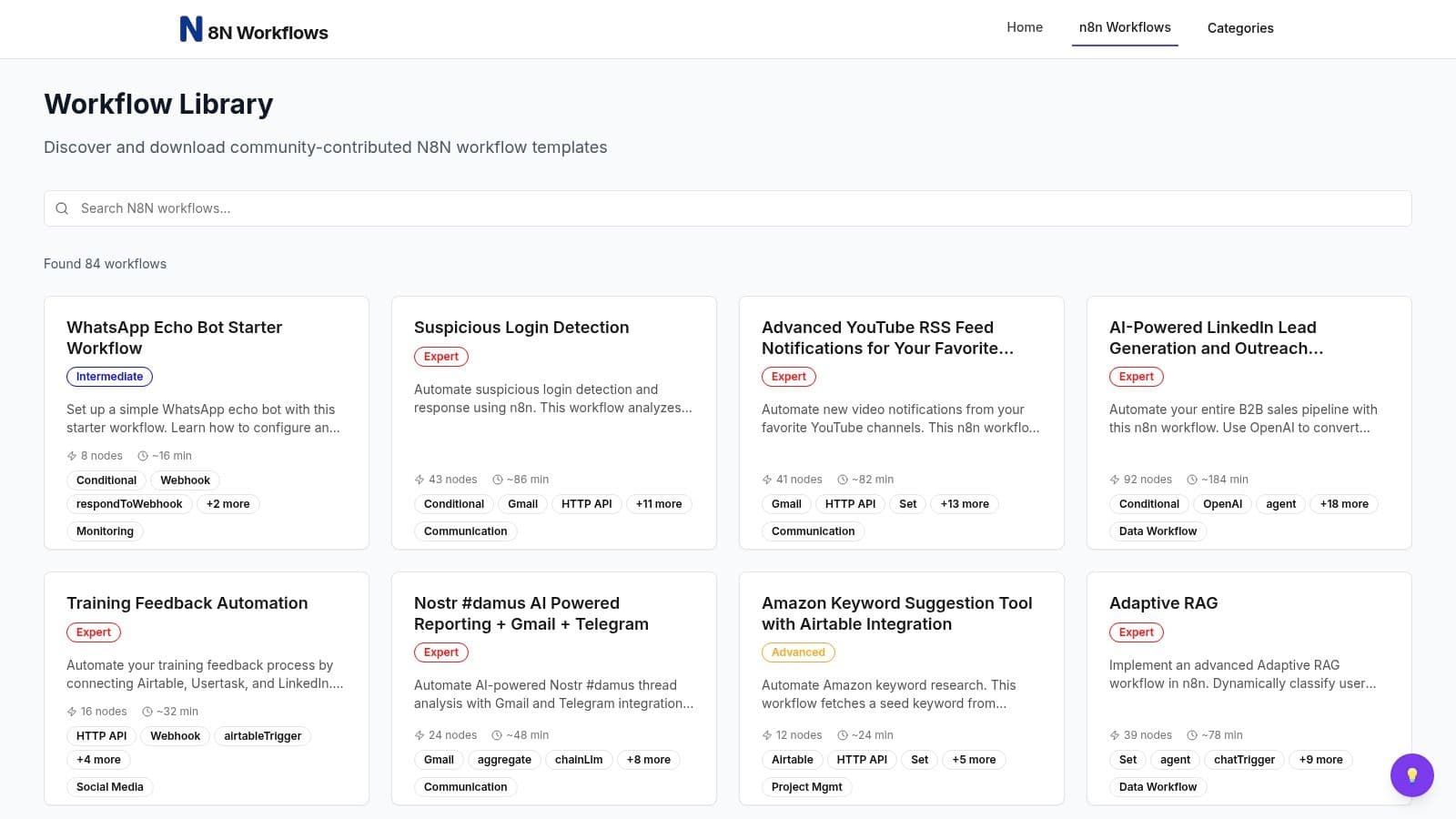 n8n Workflow Library (n8nworkflow.app)