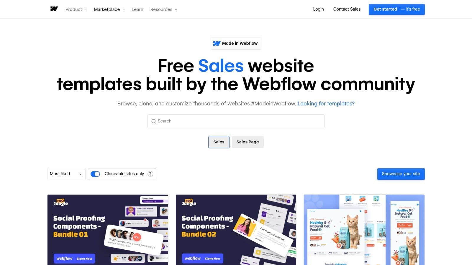 Webflow (Made in Webflow - Sales cloneables)