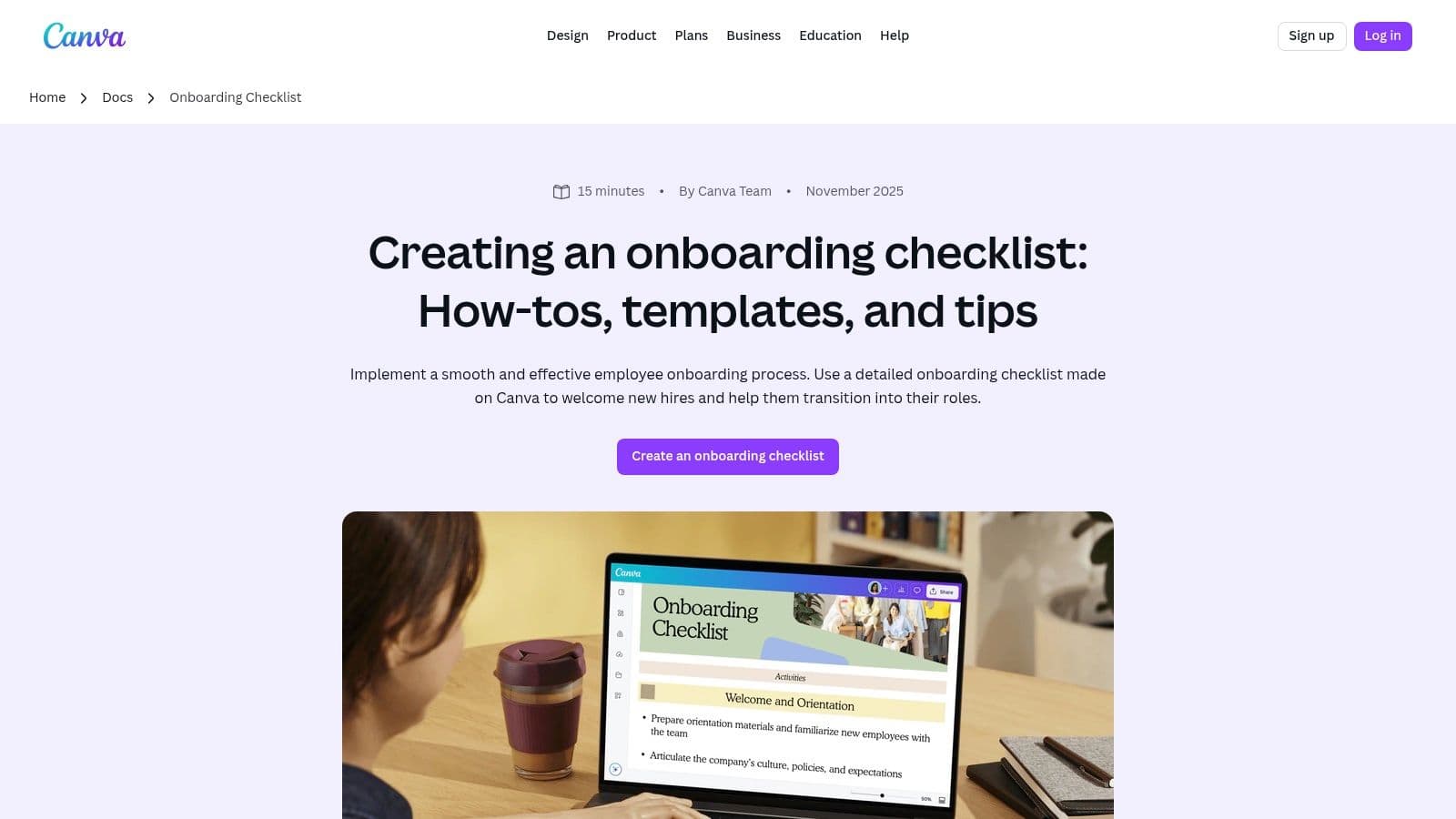 Canva — Onboarding Checklist Templates