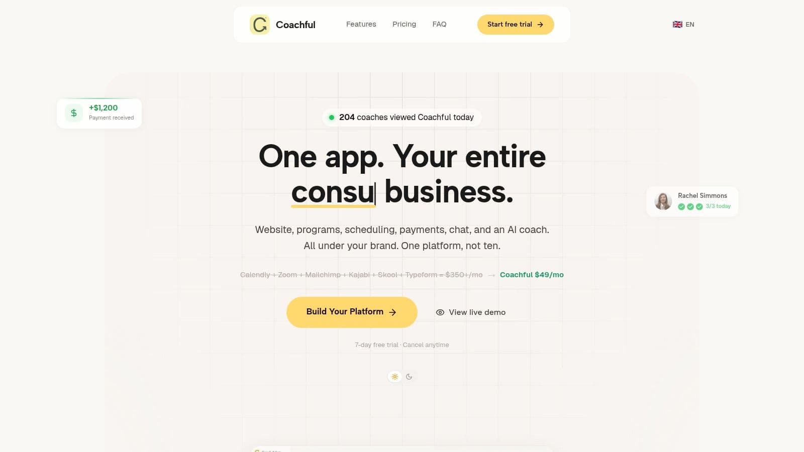 Screenshot from https://coachful.co