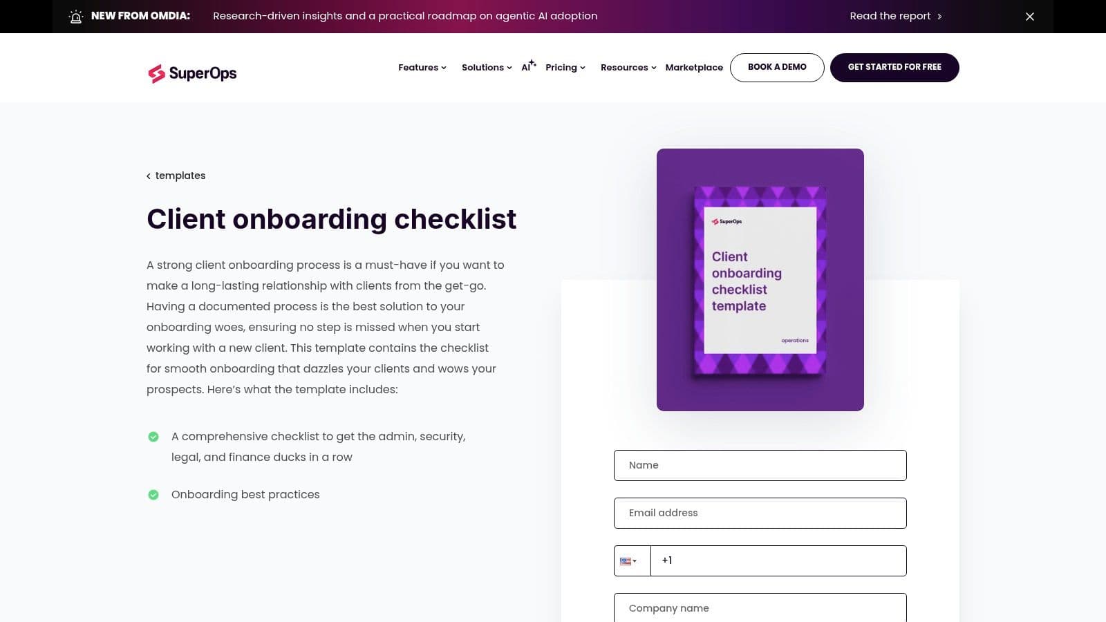 SuperOps — Client Onboarding Checklist (for MSPs/IT Services)