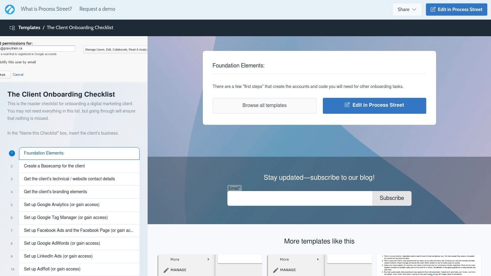 Process Street — The Client Onboarding Checklist