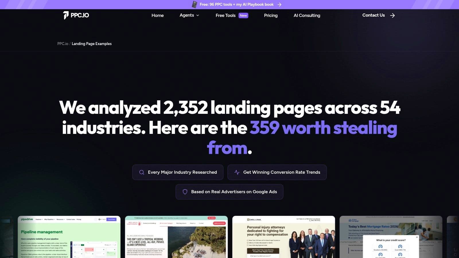 PPC.io Landing Page Examples