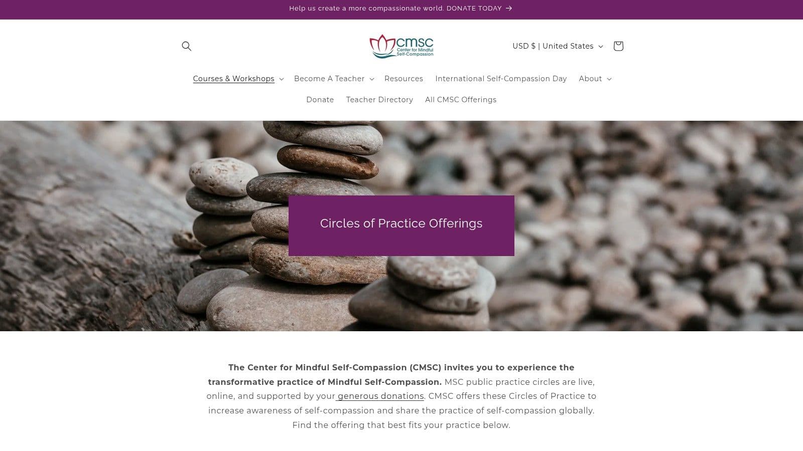 Circles of Practice (Center for Mindful Self‑Compassion – CMSC)