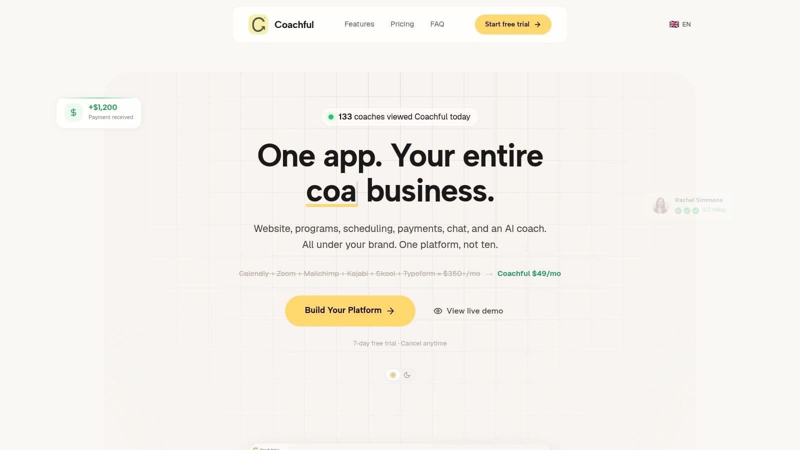 Screenshot from https://coachful.co