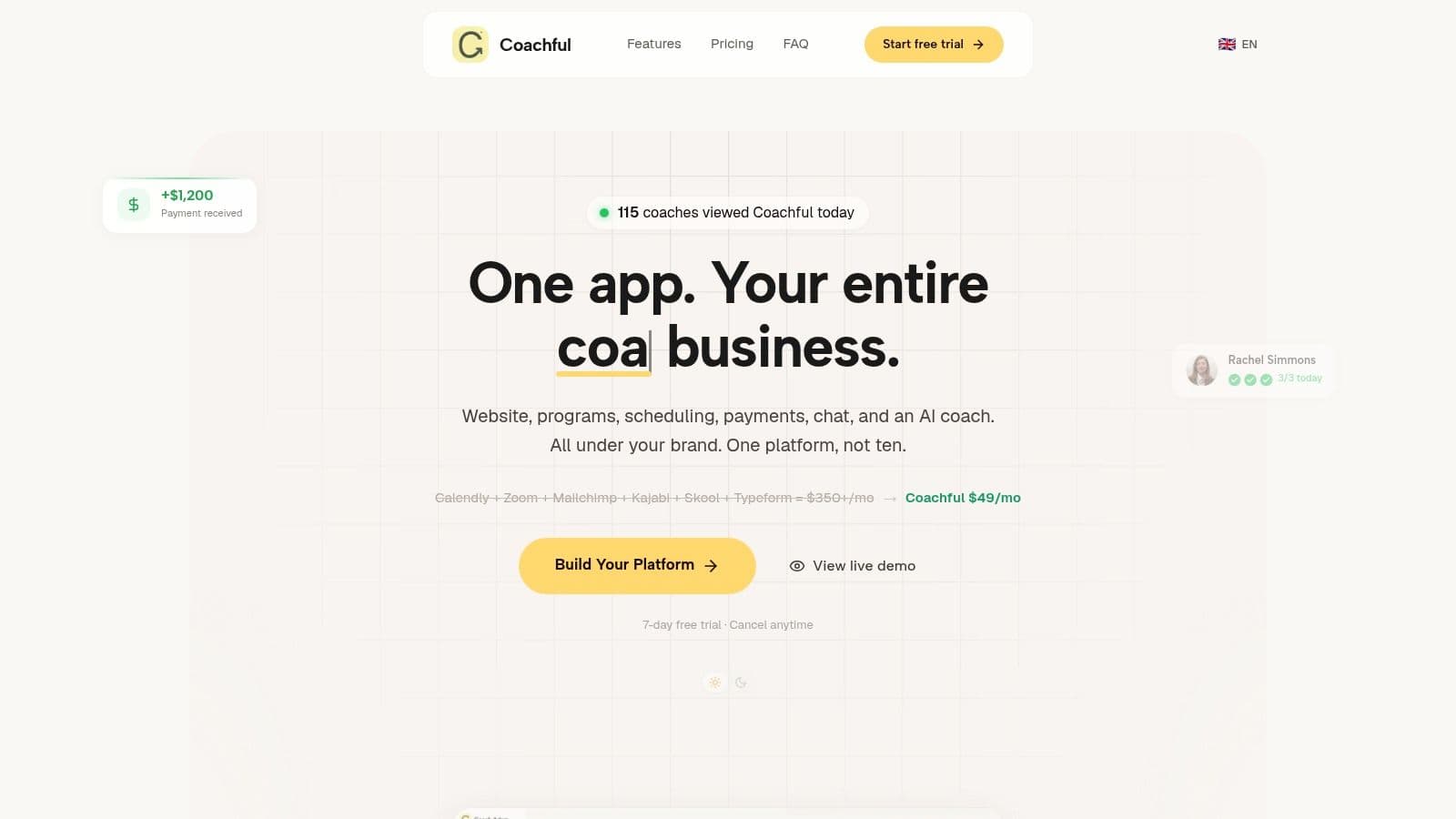 Screenshot from https://coachful.co