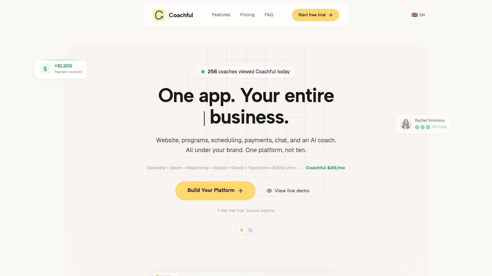 Screenshot from https://coachful.co