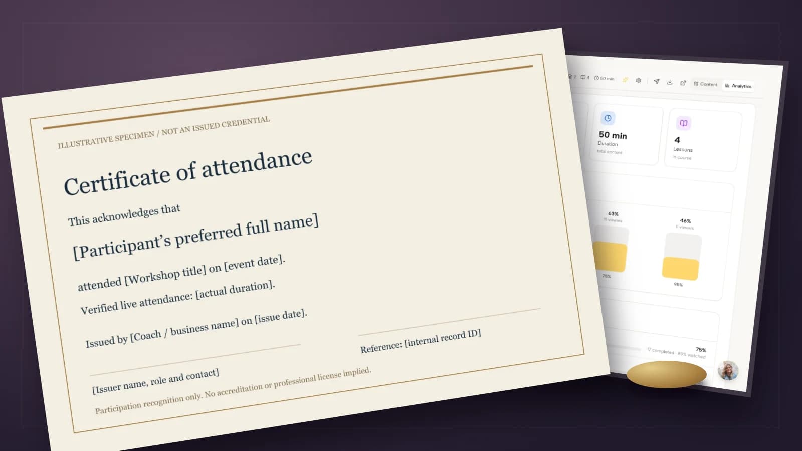Certificate of Attendance Wording: 5 Templates for Coaches