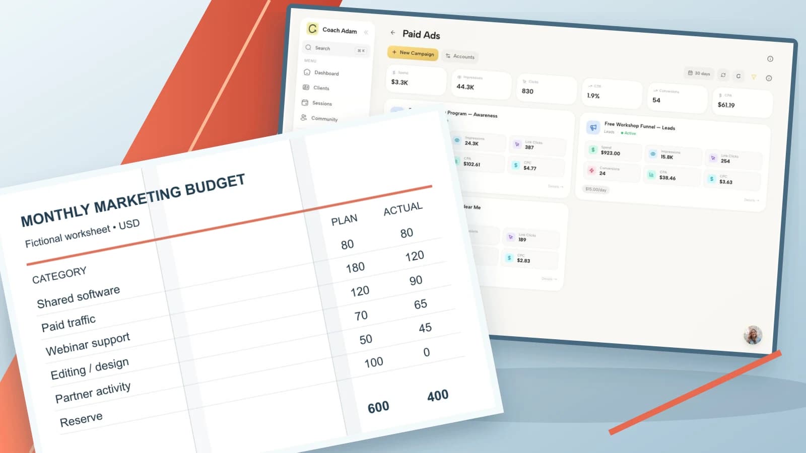 Marketing Budget Template for Coaches: A Worked Example
