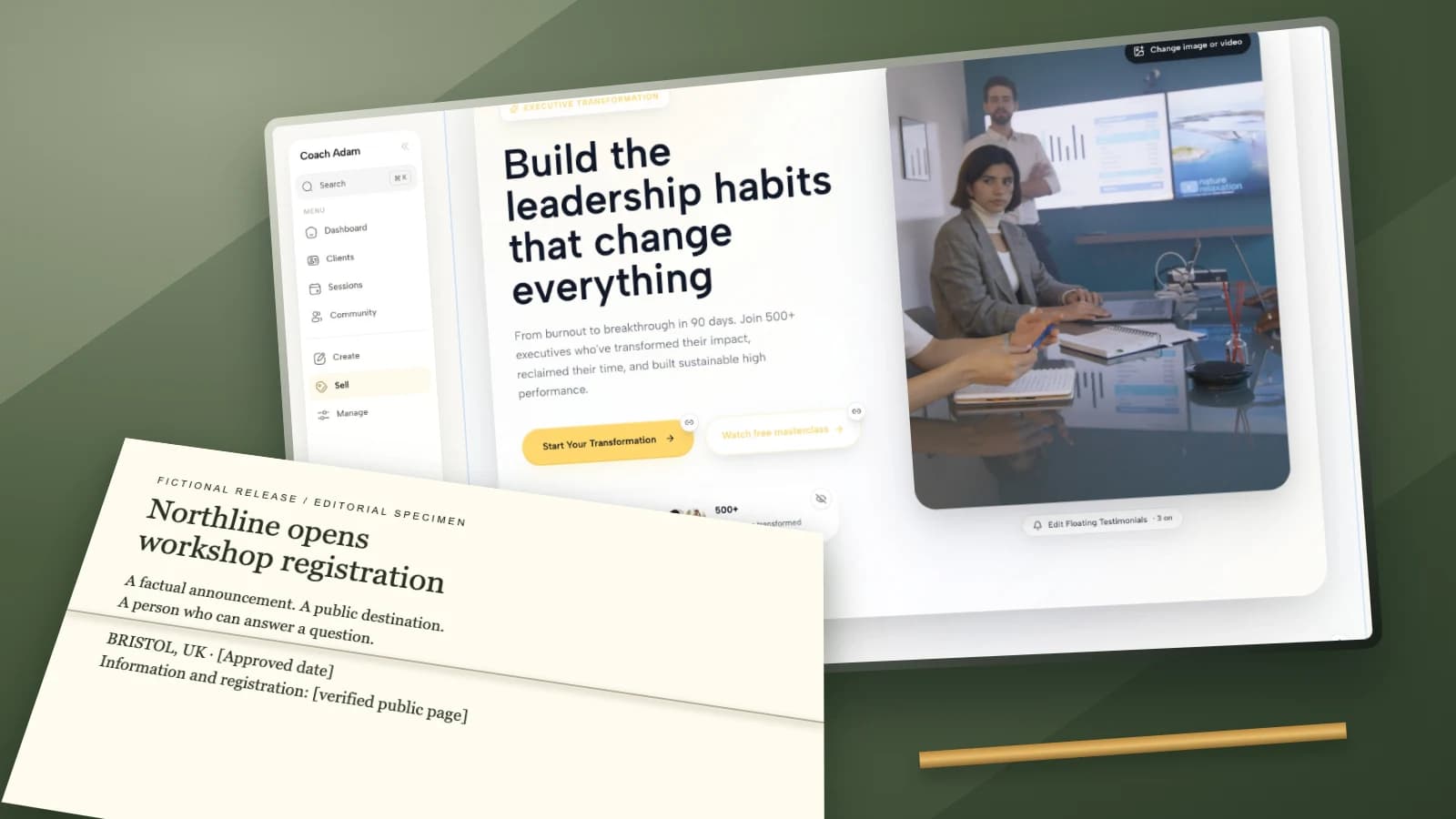 Press Release for a Coaching Business: Template and Example