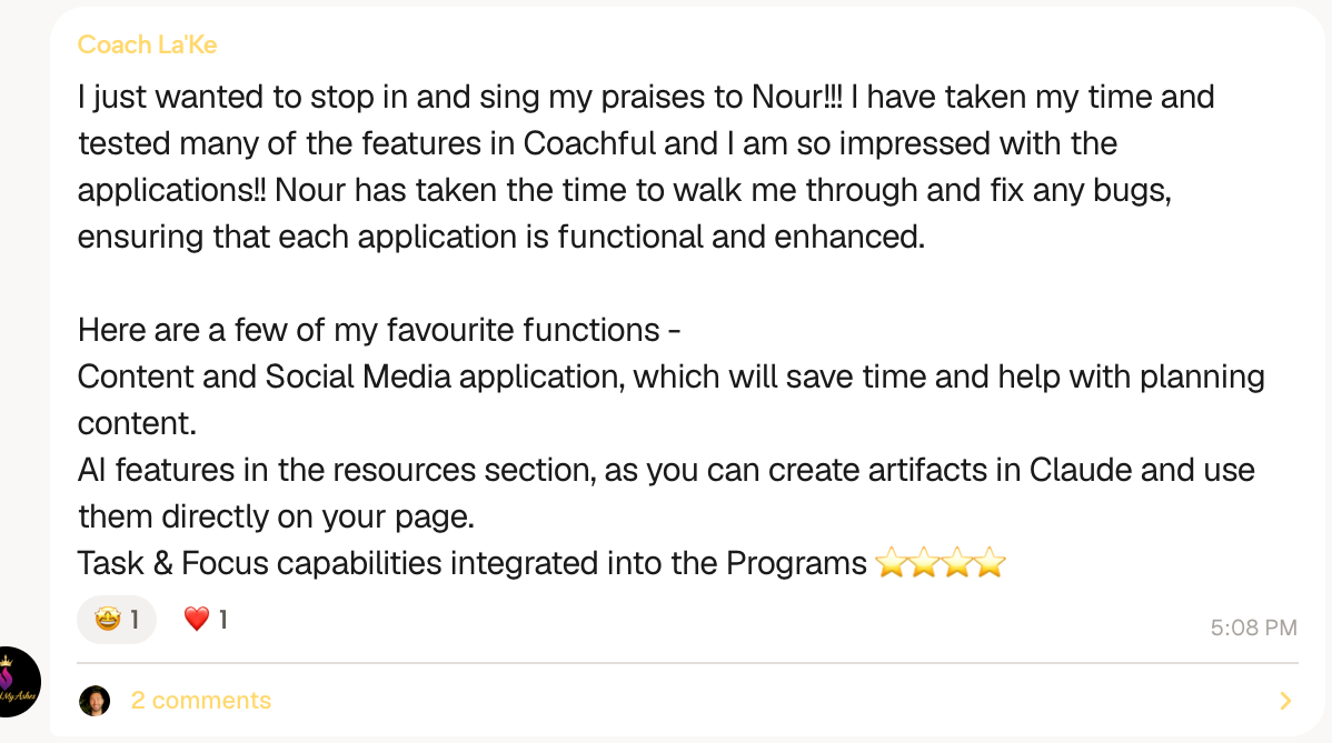 Coach LaXa on building her business on Coachful