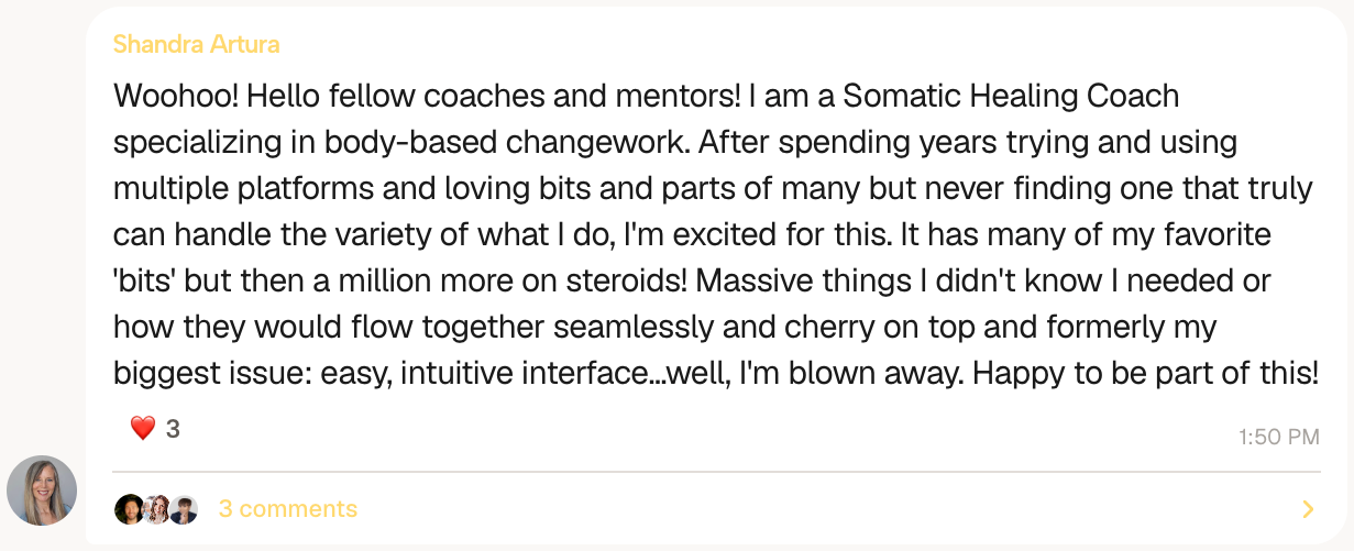 Shandra on switching from a pile of tools to Coachful